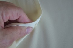 By 1/2 Yd, 56″ Wide Yellow-Cream Polyurethane Knit/Poly-Cotton, Fabri-Quilt,L08