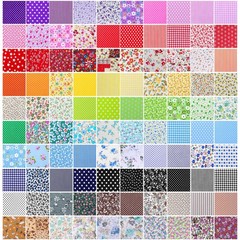 100 Pieces 10 x 10 Inches Cotton Fabric Squares, Precut Quilting Fabric Bundl…