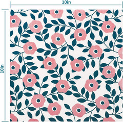 50Pcs 100% Cotton Fabric Bundle 10″ X 10″ Precut Fat Squares Sheets Printed Flor