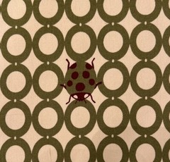 Echino Etsuko Furuya Ladybugs Kokka Japan Cotton Canvas 6.9YDSx44” Green Purple