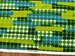 VTG So-Fro Originals 60s Psychedelic Green Knit Fabric-40″x53″