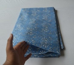 4 Yard Blue & White NO TARRIF CHARGES 100%✅Hand Block 100%Cotton Fabric KK3