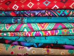 SOUTHWESTERN blanket NATIVE AMERICAN cactus Cotton FABRIC U-Pick see info 1/2 yd
