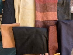 5 Pounds Pendleton Wool Fabric Remnants Lot # 4 Large Pieces New Low Price