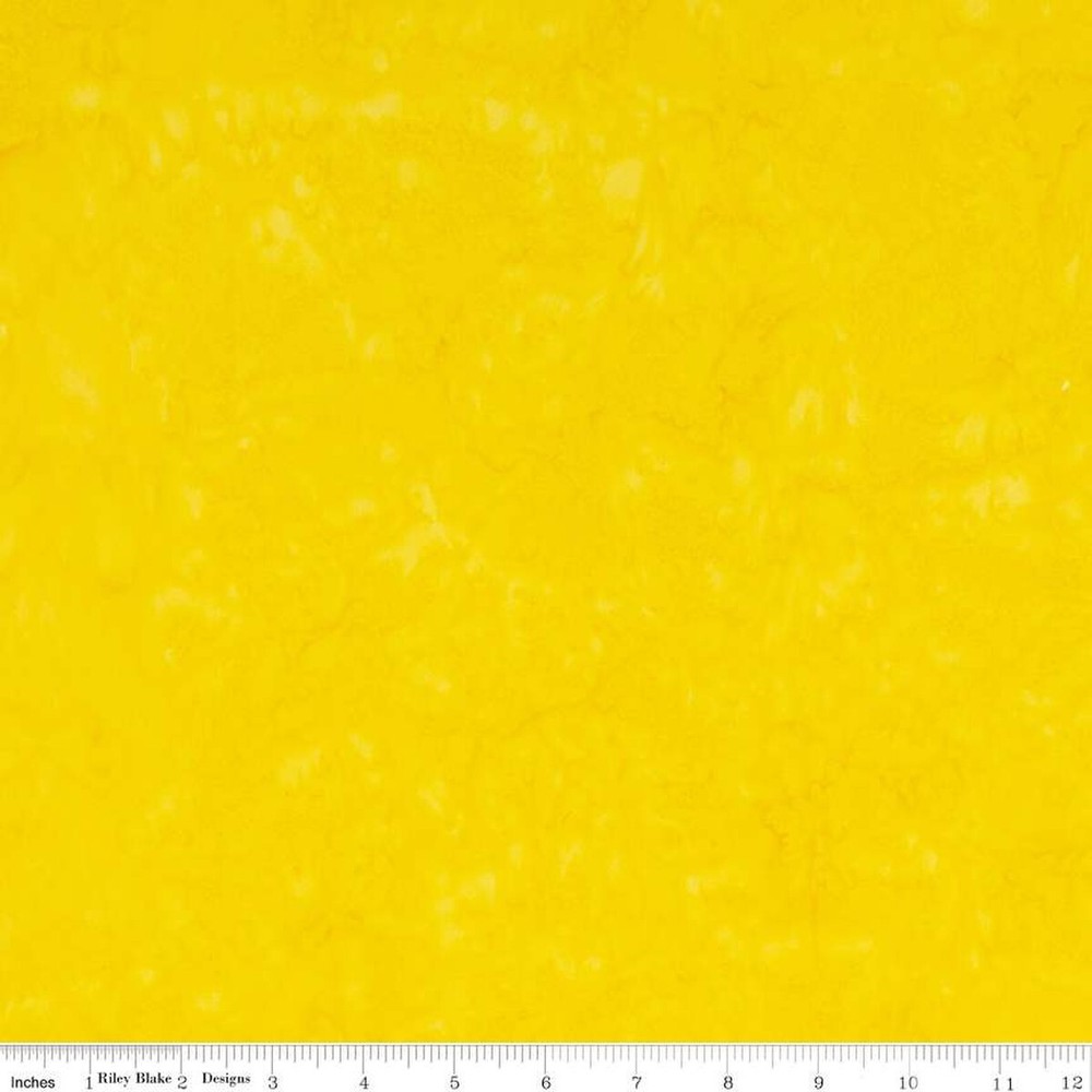 RBD ~ 100% Cotton Batik ~ Expressions-Hand Dyes ~ BTHH139-Yellow ~ per 1/2 yd