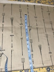 Better Homes And Gardens Home Decor Fabric Pitch Fork Broom Saw Rake Yard Tools