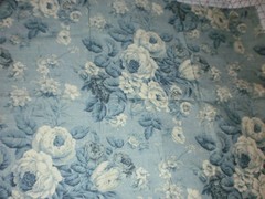Daisy Kingdom Victoria Rose Allover Blue Cotton Fabric 35″ Long x 44″ Wide