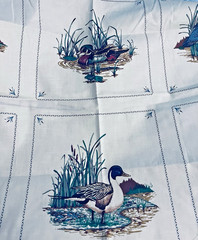 VTG Cranston VIP Panel of Wild Ducks Picture Book Patches 10 Squares 45 X 17½