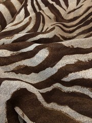 Jo-Ann Fabric 128 x 56 inches piece-56-Wide Brown & Cream Sheer Zebra Print