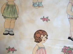 “Paper Dolls ” By Sheryl Rae Marquez Windham Fabric Cotton VTG. RARE 1YX44″W