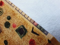 Fabric Retro Geometric Abstract Mustard Brown Multicolor 3 Yards X 56 Inch