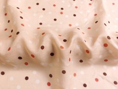 1 Yard X 1.35 meter Cute Polka Dots Material Lining Natural Silk Cotton Fabric