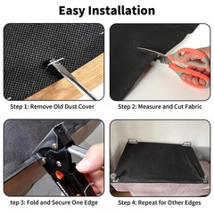 Cambric Dust Cover Fabric Black 3 Yards x 63 Inches, Upholstery Dust Cover Fa…