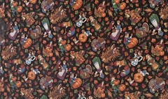 Vintage Thanksgiving Harvest Cotton Print Cynthia Harts Holiday 20×40″ Pre2000s