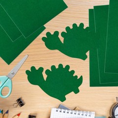BOUBONI 10PCS Green Self Adhesive Felt 8 x 11.8 inches (20 x 30cm),