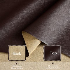 HYVAKUPPA 5 Yards Coffee Faux Leather Fabric