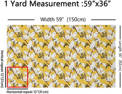 Magnolia Flannel Fabric by the Yard Floral Soft Not Stretchy Fabric for Kids DIY