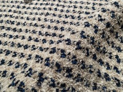 2.25YD MCLAURIN & PIERCY Stonington Indigo Viscose Wool Poly Mohair Heavy Fabric