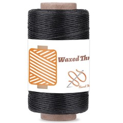 Qmnnma Waxed Thread 284 Yards, 150D 284 yards (10.5 cm/4.13 inches), Black