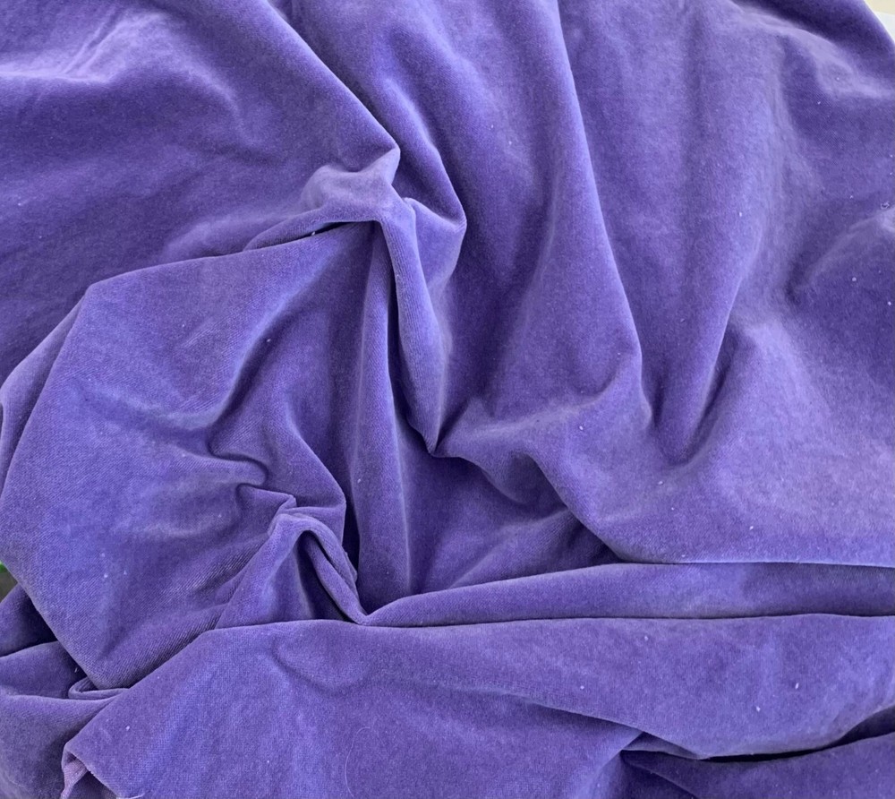 Hand Dyed Cotton VELVETEEN Fabric ROYAL PURPLE – 54″ wide