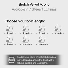 Pico Textiles 1 Yard Bolt Orange Stretch Velvet Fabric, 60″ Wide, Skirts