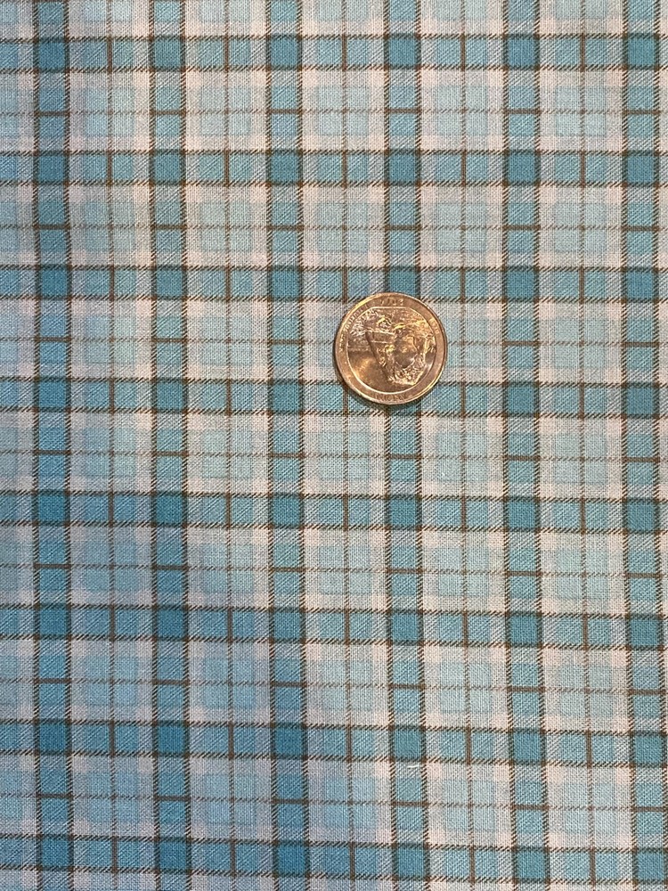 Cotton Fabric Marcus Nancy Rink Marcella Plaid Aqua