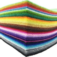 High-Density Acrylic Felt Sheets – 42 Assorted Colors for Creative Projects