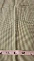 Green White Very Tiny Gingham Check 42 x 2 yds Light weight Entire piece