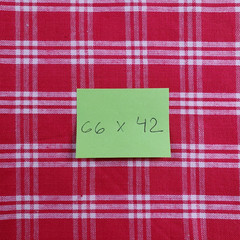 Primitive Homespun Plaid Fabric Lot Red Green 2 Pounds 3 Ounces Christmas