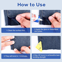 Fabric Glue for Clothing Permanent Washable, 60ML Liquid Stitch, Fabric Adhesive