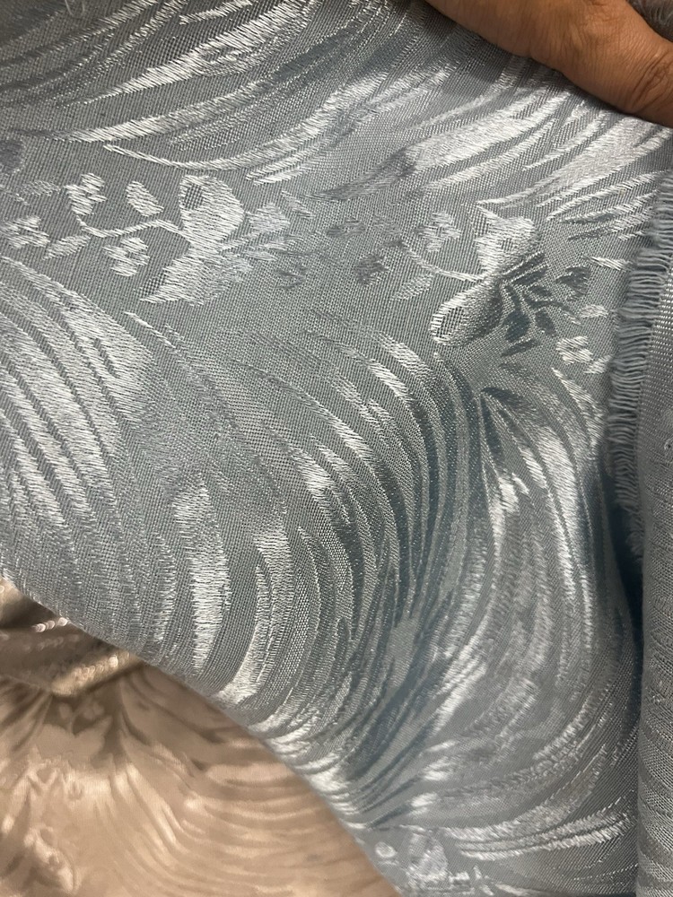 Damask Jacquard Brocade Fabric – 59” Wide -Sold By The Yard – Blue