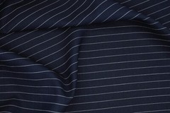 Navy blue pinstripe with Iridescence effects Cotton suiting fabric & buttons.