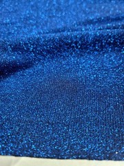 Royal Blue Metallic Lurex Glitter Nylon Spandex Stretch Fabric Sold By The Yard
