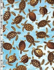 Beach Sand Dreams Turtles by Timeless Treasures bty