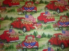 Patriotic Puppies Cotton fabric 15 INCHES WIDE and 36 inches long