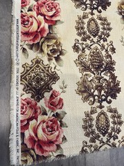 American Folk Fabric Historic Cotton 2006 KU-1006 Renaissance Rose 54” Wide