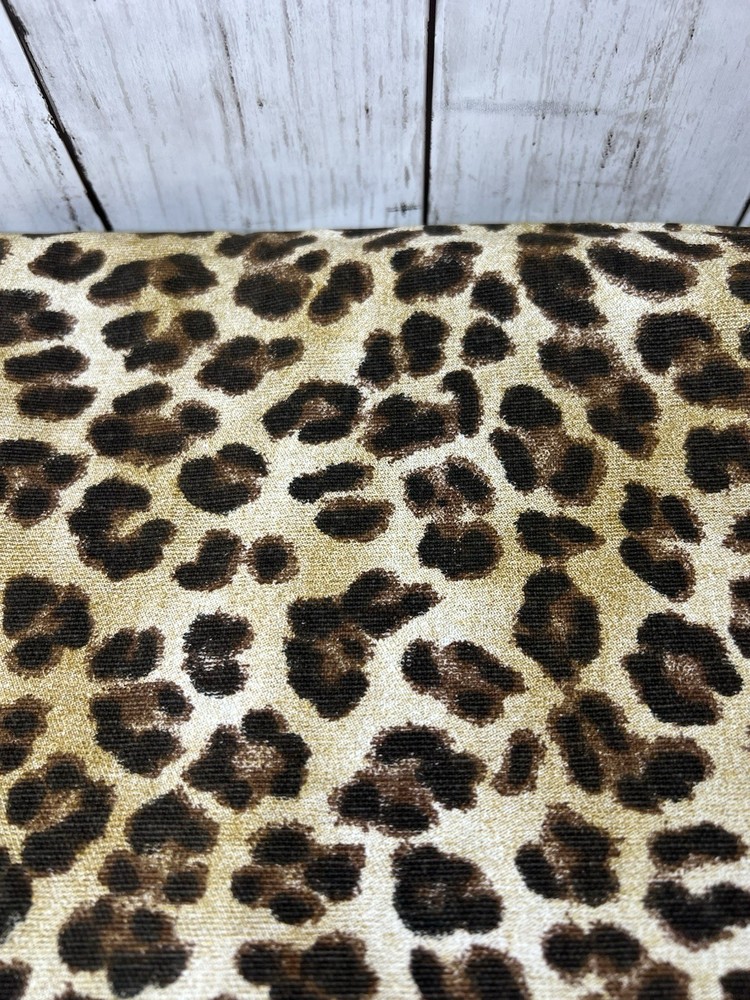 Vintage Fabric Cotton Twill Cheetah Animal Print 1 Yard 44″ Wide Unbranded