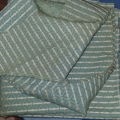 Scrap Fabric Cotton Blend Striped Vintage 27″ x 46 1/2″ Single Piece Only Quilt