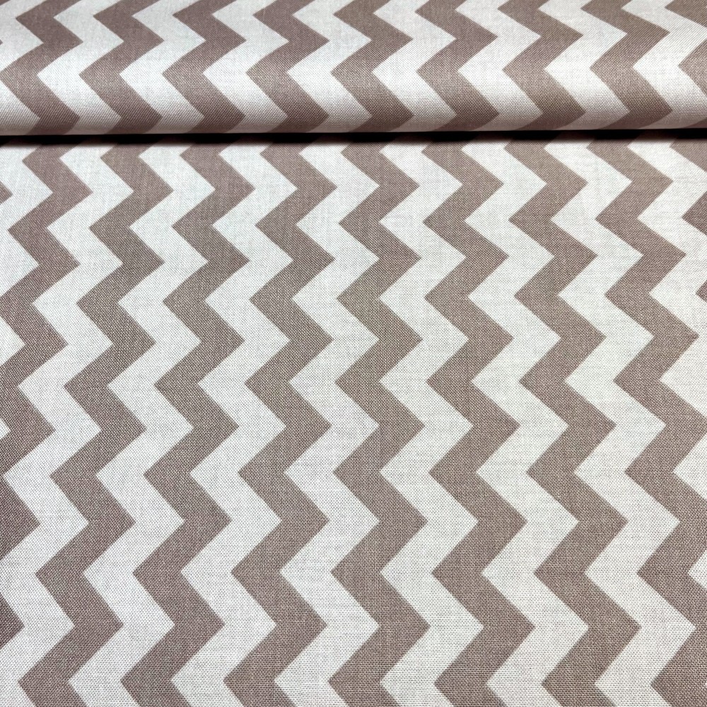 Chevron ZigZag Fabric Riley Blake Designs C400 RBD Designers 2012 Taupe Cotton