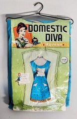 Domestic Diva Vtg Style Well-behaved women rarely make Apron~Fabric Pattern Kit