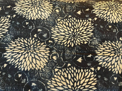 Ralph Lauren SAKAI Batik Fabric In Indigo, Remnant, 26.5”x23.5”, Chrysanthemum