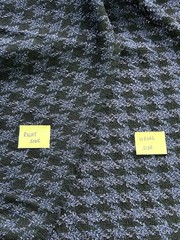 Wool Viscose Houndstooth Bouclé Fabric, Periwinkle, Purple, Black, 2¼ Yds