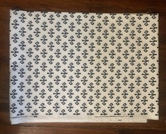 Joann Outdoor Fabric Black White Geometric Jamaican Man Print ~4.5 Yards