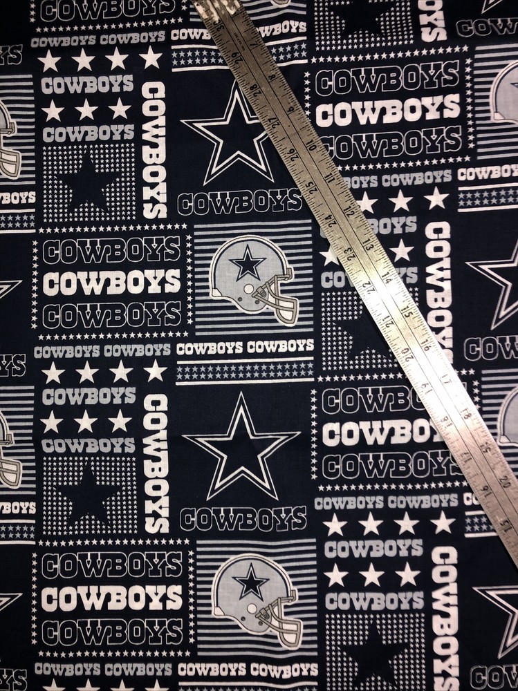 NFL Dallas Cowboys Cotton Fabric 1/2 Yard (18 By 58”) New