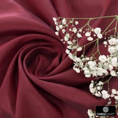 Deep Red Faux Silk Fabric By The Yard, 42 inches width Red Silk Fabric