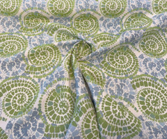 Sunbrella Conch Seaweed Green Blue Performance Outdoor Fabric By the yard