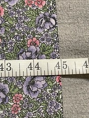 Vtg Green with Pink Purple Flowers Spring Cutter Fabric 45″x72″ Uncut Piece 2 yd