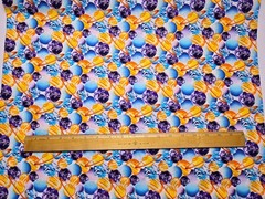CONSTELLATIONS, Planets in White, Quilter’s Palette Cotton Fabric (Half Yard)