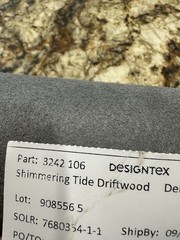 Designtex shimmering tide driftwood Vinyl Upholstery Fabric REMNANTS