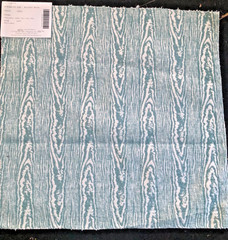 DURALEE Tree Bark in Aqua 17 1/2 x 17 3/4″ Woven Damask Fabric Sample